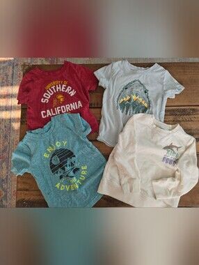 OshKosh B'gosh Kids Graphic Tee Set - Red, Light Blue, Teal & Cream